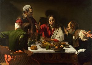 Nattvarden i Emmaus, 1601 (olja och tempera på duk)